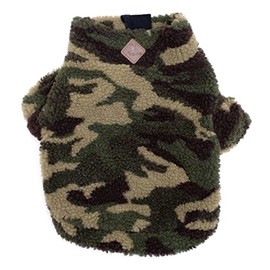 The Worthy Dog Quarter Zip Pullover, Warm Pullover Fleece Dog Sweater, Winter Dog Clothes - Medium, Green