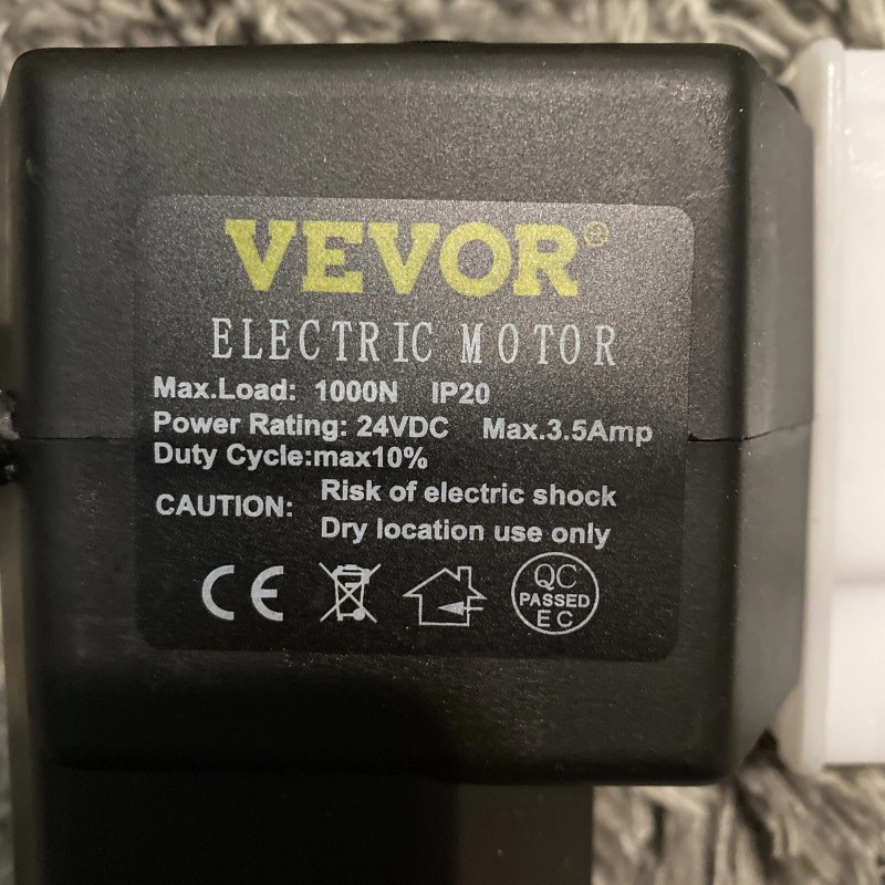 VEVOR 21" Linear Actuator 1000N 24V DC Electric Motor (G)