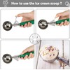 Cuchara para helado, 6.5cm Cuchara de acero inoxidable para helado