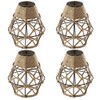 Metal Cage Handcrafted Woven Lampshade in Natural Neutral Jute Rope