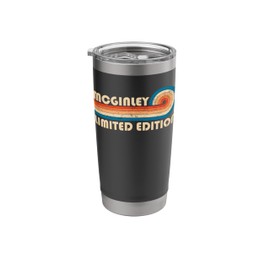 Last Name Matching Family Name MCGINLEY Surname Retro Vintage 80s 90s Birthday Reunion Stainless Steel Insulated Tumbler
