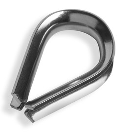 HEAVYTOOL® Wire Rope Thimbles 3 mm Stainless Steel (Pack of 20) A4 AISI316 Stainless Steel Rope Thimble Wire Rope Thimble Steel Cable Thimbles