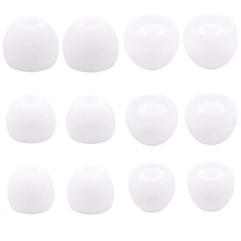 BLLQ S/M/L 6 Pairs Silicone Eartips Eargels Earpads Ear Tips Gels Bud Compatible for Senso, Zeus, Otium, Hussar, Sony in-Ear Headphones,S/M/L,White