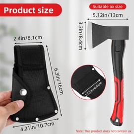 Wanmu Hatchet Sheath Black Oxford Hatchet Cover with Belt Loop Safety Outdoor Camping Axe Blade Protection Cover Axe Blade Protector