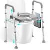 HOMEAL Raised Toilet Seat Riser with Handles for Seniors, 450LBS