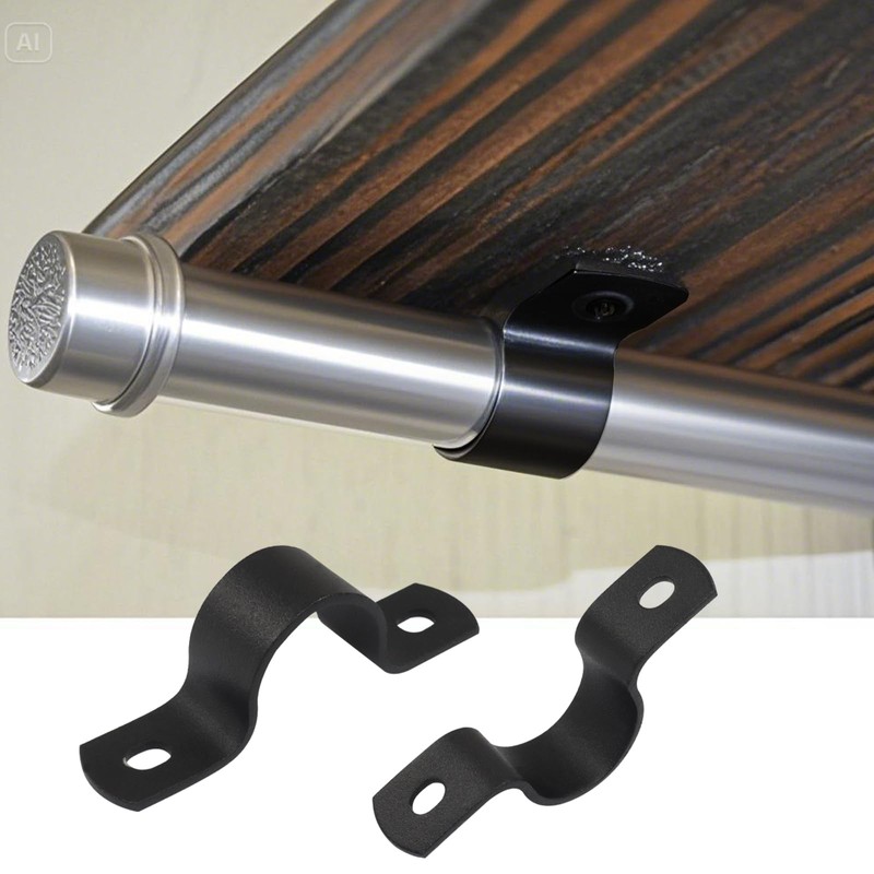 Zorfeter 12 Pack 1"/25mm Pipe Strap, Black U-Clamps Metal Clamps