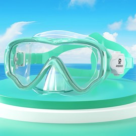 RIOROO Children's Diving Goggles, Fog and Leak-proof Diving Mask with Nose Mask, 180° High-Definition Panoramic Glasses, Swimming Goggles for Boys, Girls and Teenagers Aged 4-14