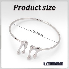 CABODYALS Upper Arm Cuff Bracelet Silver Cuff Bangle Bracelets Armlets Summer Vintage Open Coil Shining Adjustable Punk Metal Arm Jewelry Armband for Women Party Costume Outfits Beach Club Dress Decor