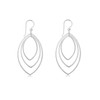 Nature Rebel Statement Ellipse Earrings 925 Silver Matte Brushed Large,