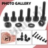 Hilitchi 330Pcs 6Sizes M4 Black Nylon Hex Bolts Nylon Hexagon
