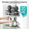 HAMITOR Corner Shower Caddy Tension Pole: Rustproof 4-Tier Bathroom Organizer