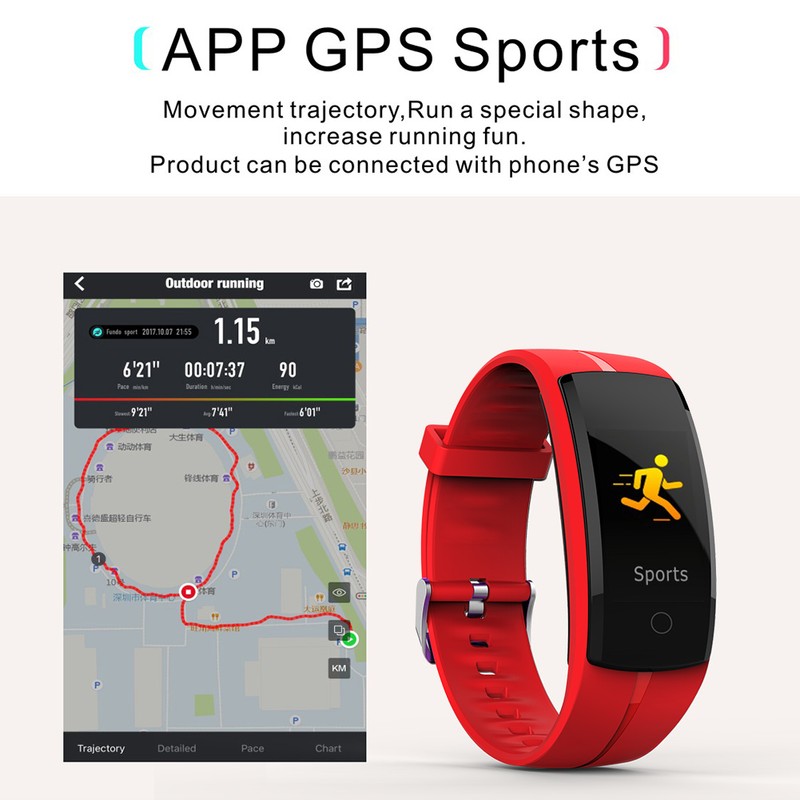 HD Screen Waterproof Smart Bracelet Weather Forecast Sports Reminder Sleep