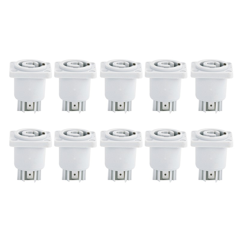 10Pcs 3 Cores 20A Amplifier Audio Chassis Plug Connector Power