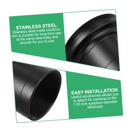 CIYODO Inch Stainless Steel Telescope t Adapter Easy Install DSLR Camera Mount