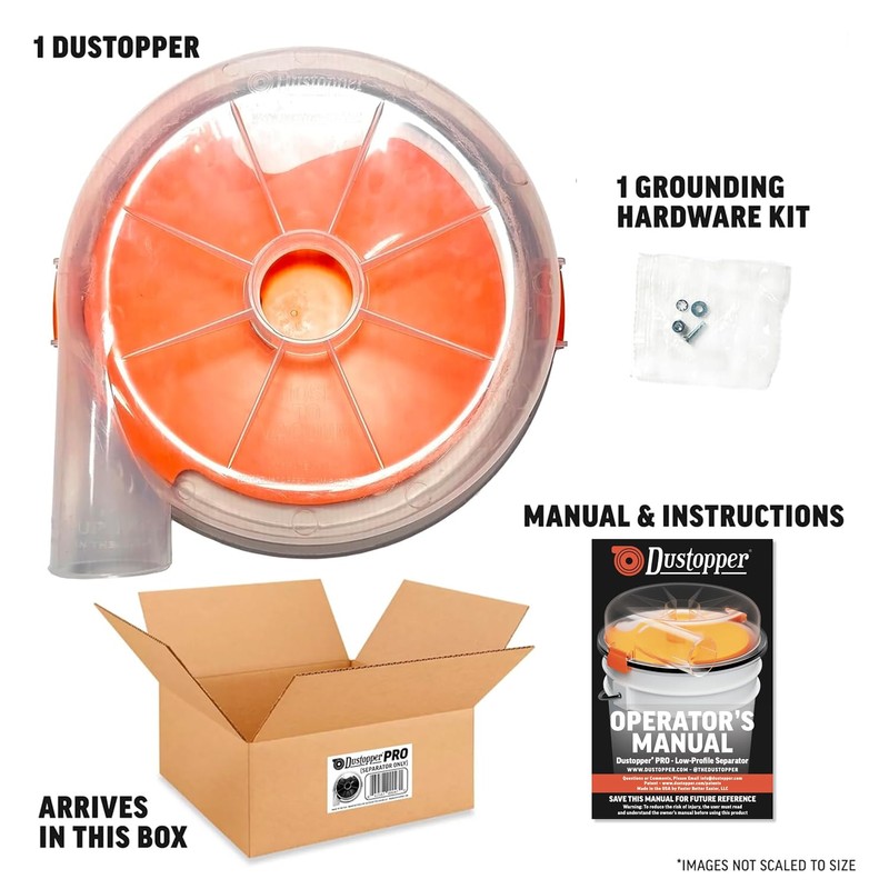 Dustopper PRO Low-Profile Dust Separator – Dust Collection Separator, Up