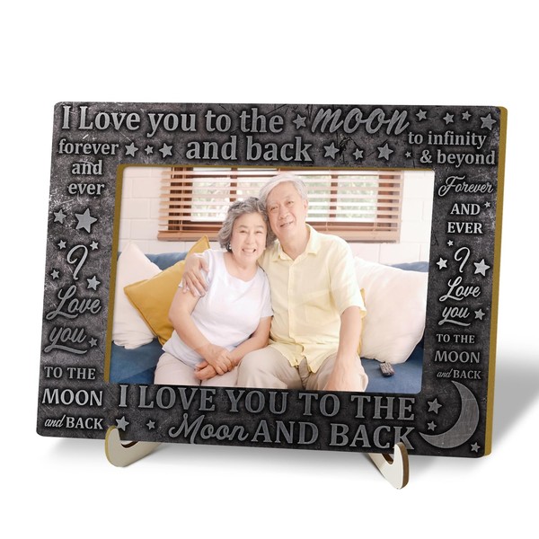 Tabletop Wood Photo Frame, I Love You to the Moon