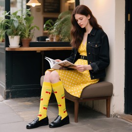 CooTooLa 3 Pair Compression Socks Knee High Socks Support Sock for Women & Men Flight stockings for Athletic Running Cycling Travel