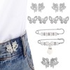 6pcs Butterfly Button Pins for Jeans,Pants Waist Tightener Adjustable Detachable