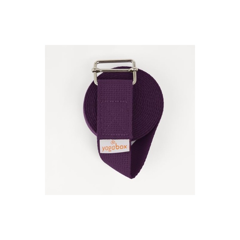 Yogabox Asana Basic Yoga Strap Made of 100% Cotton, Metal