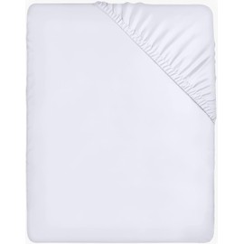 Utopia Bedding - Fitted Sheet 120 x 200 cm - White - Brushed - Microfibre Fitted Sheet - 35 cm Deep Pocket