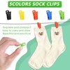 100 Pcs Mini Colourful Sock Clips, Non-Slip Laundry Peg, Multi-Purpose