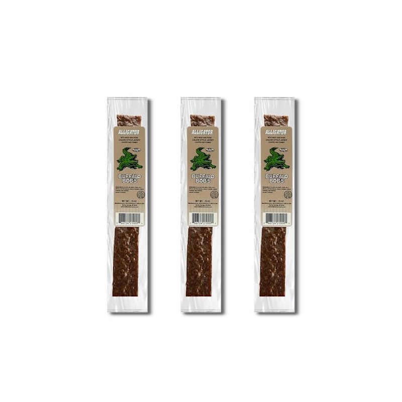 Buffalo Bob's Alligator Cajun Style Jerky 3 Pack