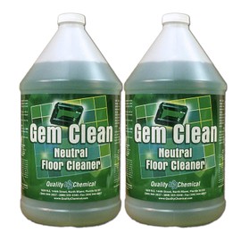 Quality Chemical Gem Clean - a neutral floor cleaner concentrate designed for all floor finishes or polished marble.-2 gallon case