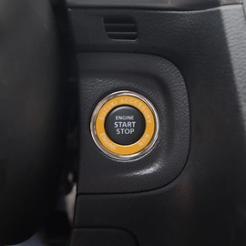 Applicable Suzuki Escudo Crosby Swift sx4 Jimny Alto Works Hustler Wagon r Aluminum Alloy Engine Start Ring (Gold)