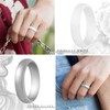 ThunderFit Anillo de boda de silicona para mujer, anillo de