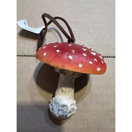 Ben's Inc Red & White Mushroom 3" Wooden Ornament