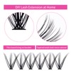Eyelashes, Individual, Cluster for Eyelash Extension, 40D, 0.07, D-curl, 12-18mm,