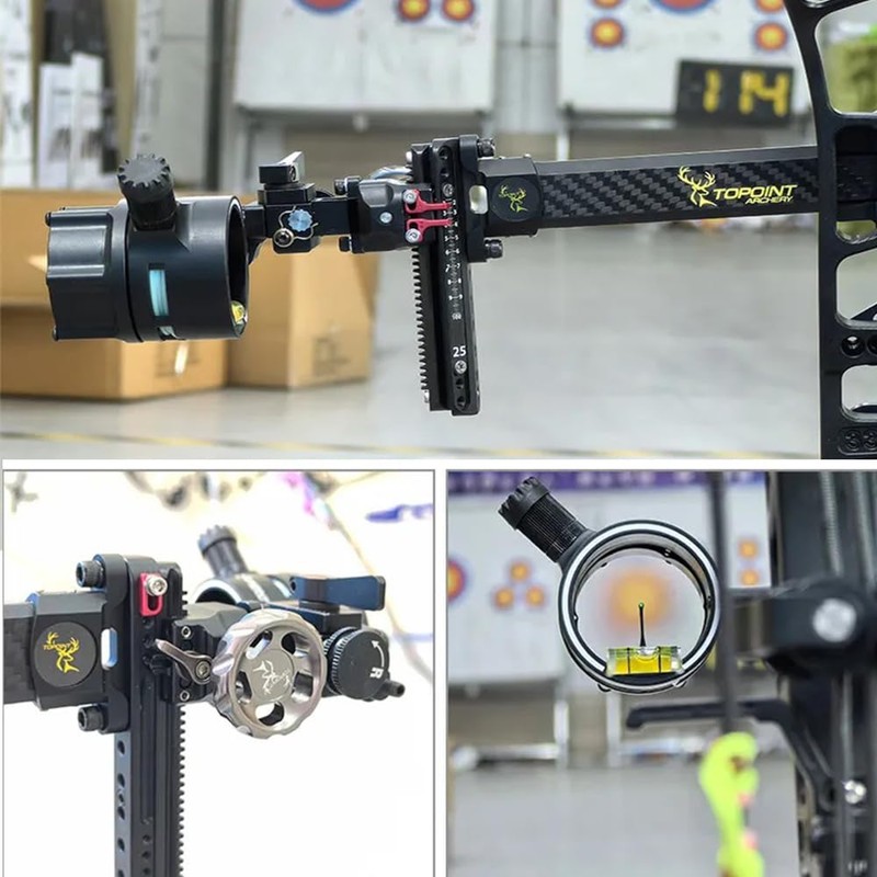 Compound Bow Sight Carbon Fiber Bar Micro Adjustable Bow Sight