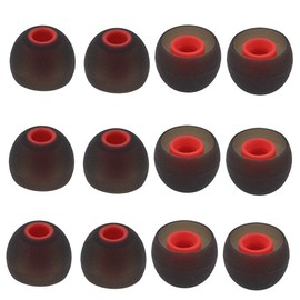 BLLQ 12PCS Replacement Ear Tips Earbuds Eartips Eargels Earpads Silicone Buds for Senso, TOZO, Sony & Other Inner Hole 3.8mm in-Ear Headphones [M]