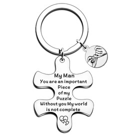 JETTOP I Love You Gifts for Boyfriend Husband Birthday Anniversary Keyring for Him Valentines Day Gifts Keyring Piece of My Life