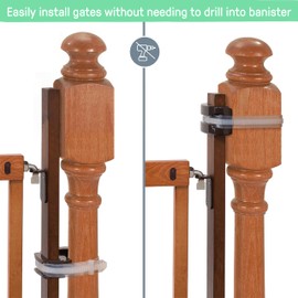 Summer Infant Banister to Banister Gate Mounting Kit - Fits Round or Square Banisters, Accommodates Most Hardware & Pressure Mount Baby Gates up to 37” Tall, Gate Sold Separately