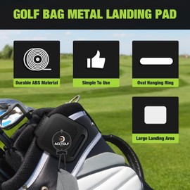 ACCTOLF Golf Bag Magnetic Clip, Golf Bag Metal Landing Pad, Metal Bag Clip for Quick and Easy Use of Magnetic Golf Gear & Accessories Like Golf Magnetic Rangefinder Strap Magnetic Golf Towel