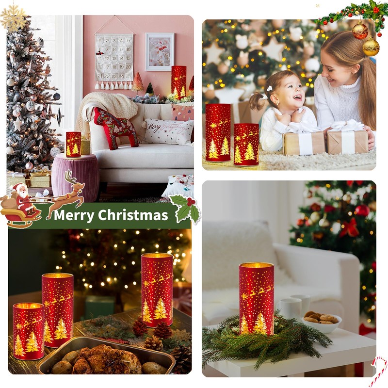 MJ PREMIER Christmas Decorative Lamp, Christmas Pattern with Light Chain