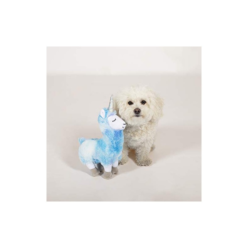 Fringe Studio Dog Toy, Cool Blues Llamacorn-Plush Pet Toy (289358)