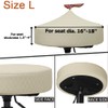 BUYUE Bar Stool Covers, Luxury Fabric Dia.16-18" Round Crease-Resistant Stretchy