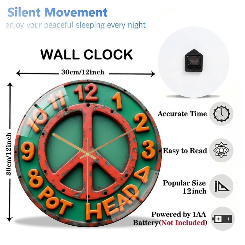 30x30cm Round Glass Wall Clock that is a Practical Investment