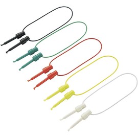 Kit Ferrule [Clamps to clip – Clamps to clip] 0.28 m Black Red Green Yellow White VOLTCRAFT prüfklipp 58 mm