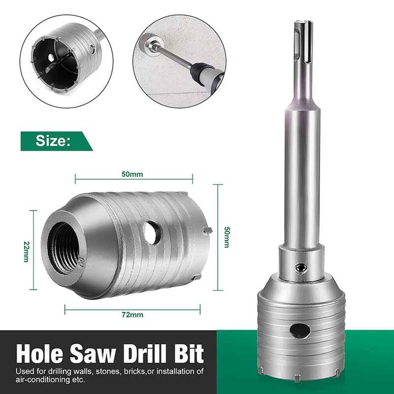 SDS Plus Shank Concrete Cement Stone 50mm Wall Hole Saw