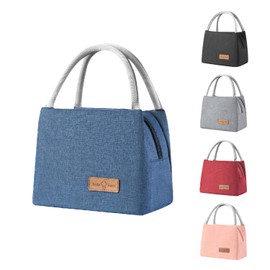 WUBAY Lunch Bags,Insulated Lunch Bag Lunch Bag Adults Cool Bag Lunch Box Lunch Bags for Women Men Reusable Insulated Leakproof Lunch Box Tote Bag for Work School Picnic Travel (#003 Blue)