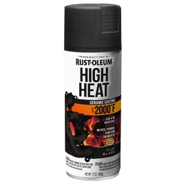 Rust-Oleum 248903 Automotive High Heat Spray Paint, 12 oz, Flat Black