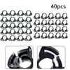 40 Pcs Double Grip Plastic Hose Clamp Setφ16mm Adjustable Snap