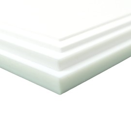 BuyPlastic Natural White Teflon PTFE Virgin Plastic Sheet 1/2" Thick, Size 6" x 36" Formable Fluoropolymer Board Dimensions - 5.75 in x 35.75 in
