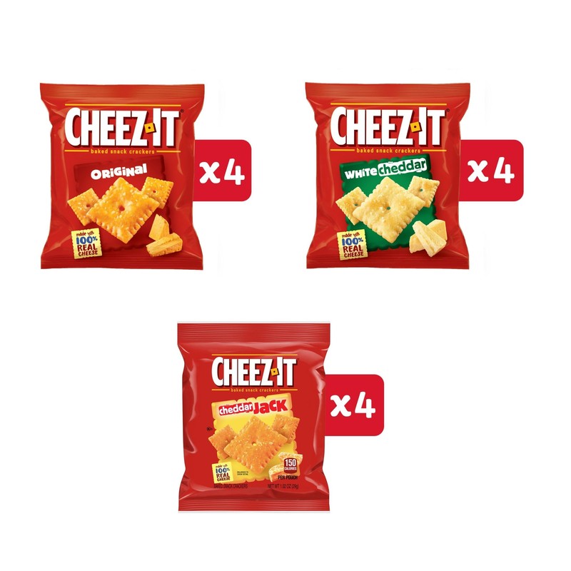 Cheez-It Cheese Crackers, Baked Snack Crackers, Lunch Snacks, Variety Pack,