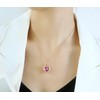 Collar mujer oro rosa corazón elegante dije colgante chapado en