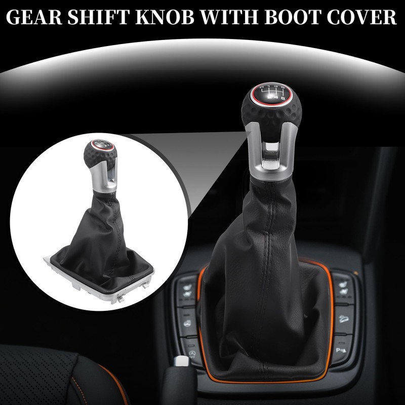 Partuto 6 Speed Manual Gear Shift Knob with Dust Cover
