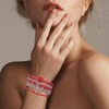 GZJINYUAN Heart Leather Wrap Bracelet, Boho Layered Cuff Bangles with